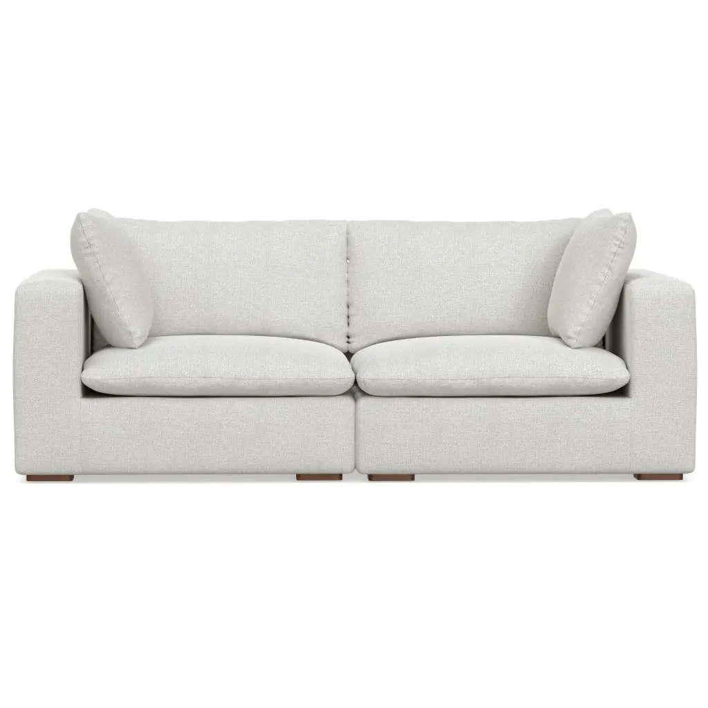 Simpli Home Jasmine 2 Seater Modular Sofa Velvety Chenille Performance Fabric