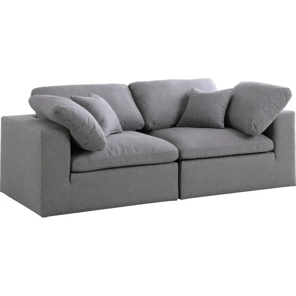 Trent Home Contemporary Gray Durable Linen Fabric Deluxe Modular Sofa - Stylish Living Room Sectional