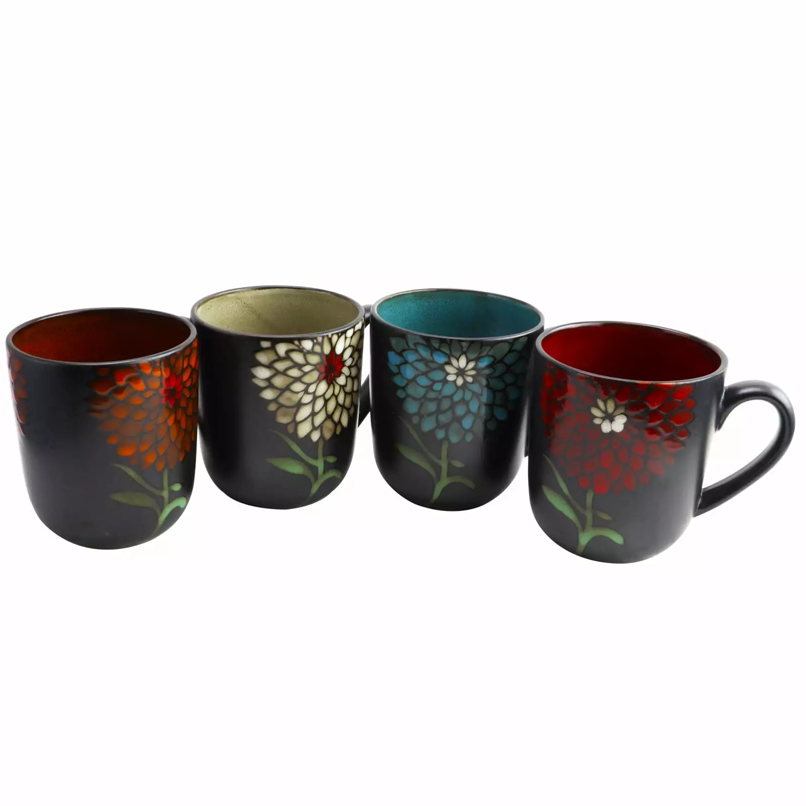 Gibson Home Gardenia Cafe 4 Piece 16 oz Assorted Mug Set