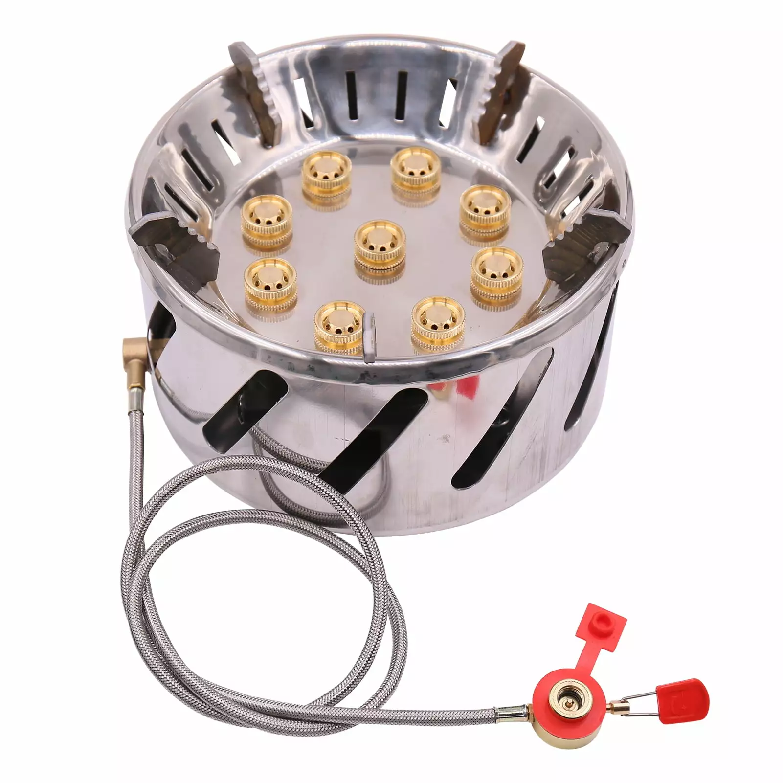 Meterk Stainless Steel 9-head Camping Outdoor Picnic Tour Portable 9 Holes Stove Group Cooking