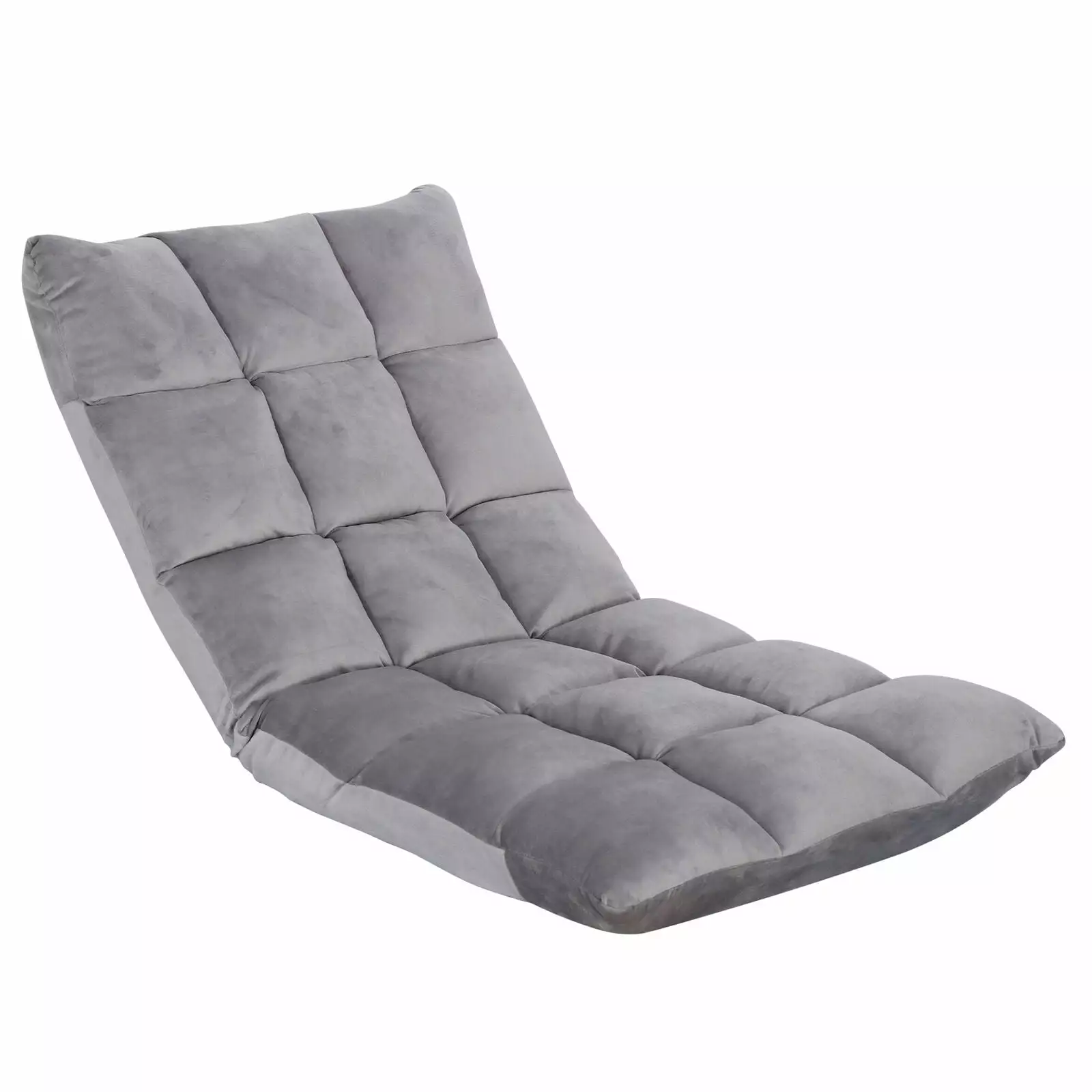 Floor Gaming Chair Adjustable 14-Position Sleeper Bed Couch Recliner Blue N/A