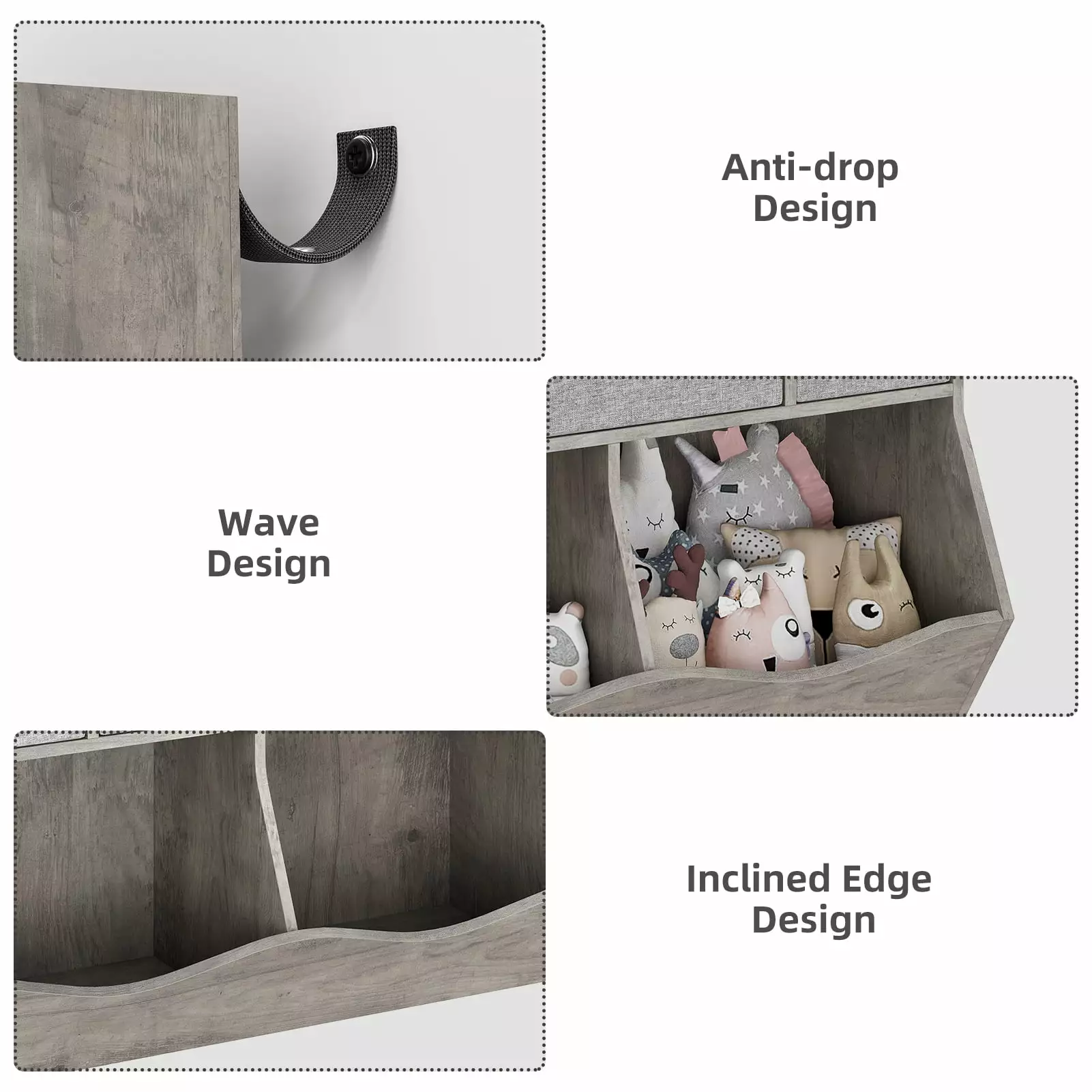 Tropow Toy Storage Organizer Bookcase - Kids Multi Shelf Cubby Books Toys - Storage Organizer Boys Girls Playroom Bedroom ...