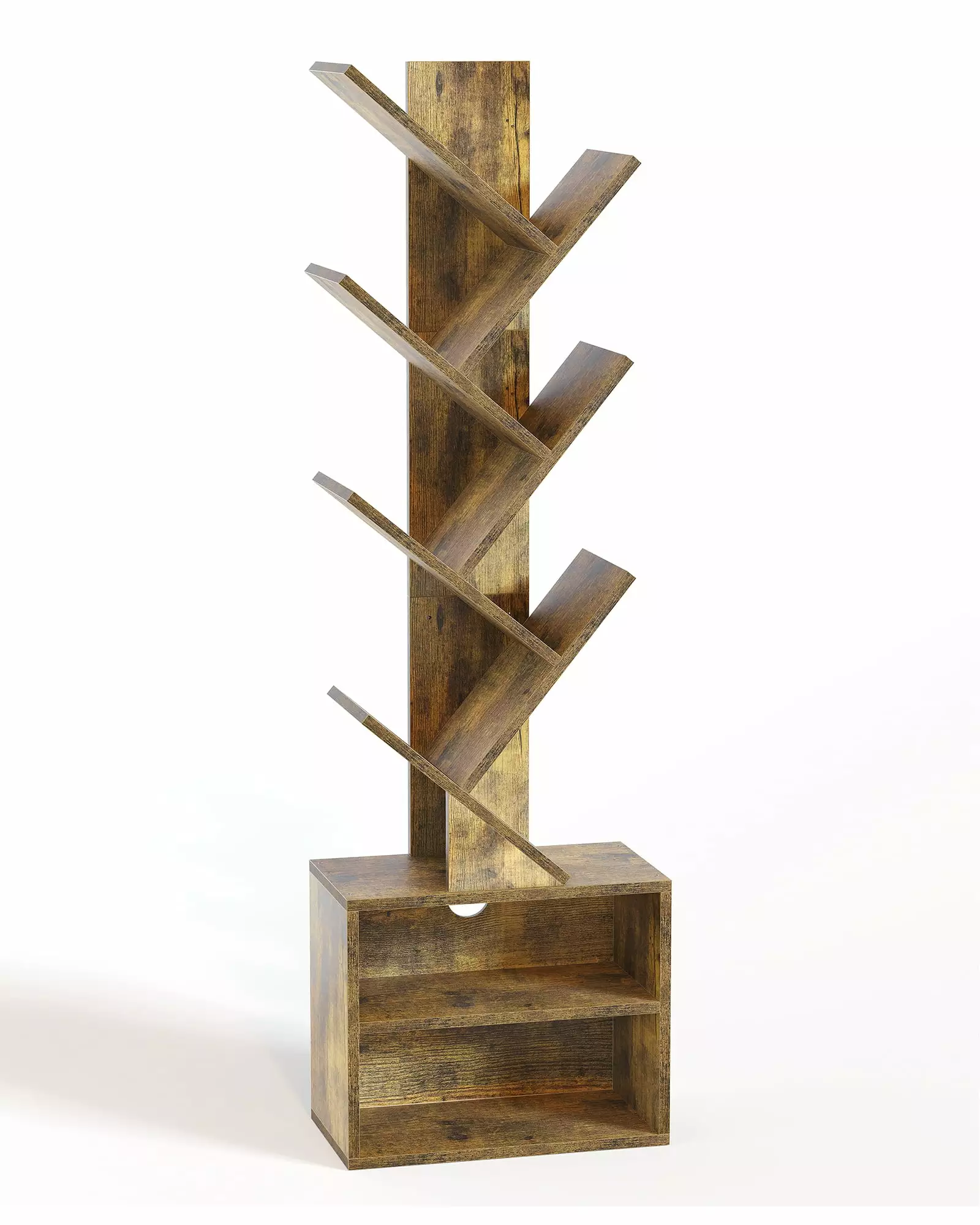 SUNMORY Bookcase 6 Tier Tree Bookshelf Small Bookcase Storage Cabinet Modern Tall Narrow Bookshelves Organizer