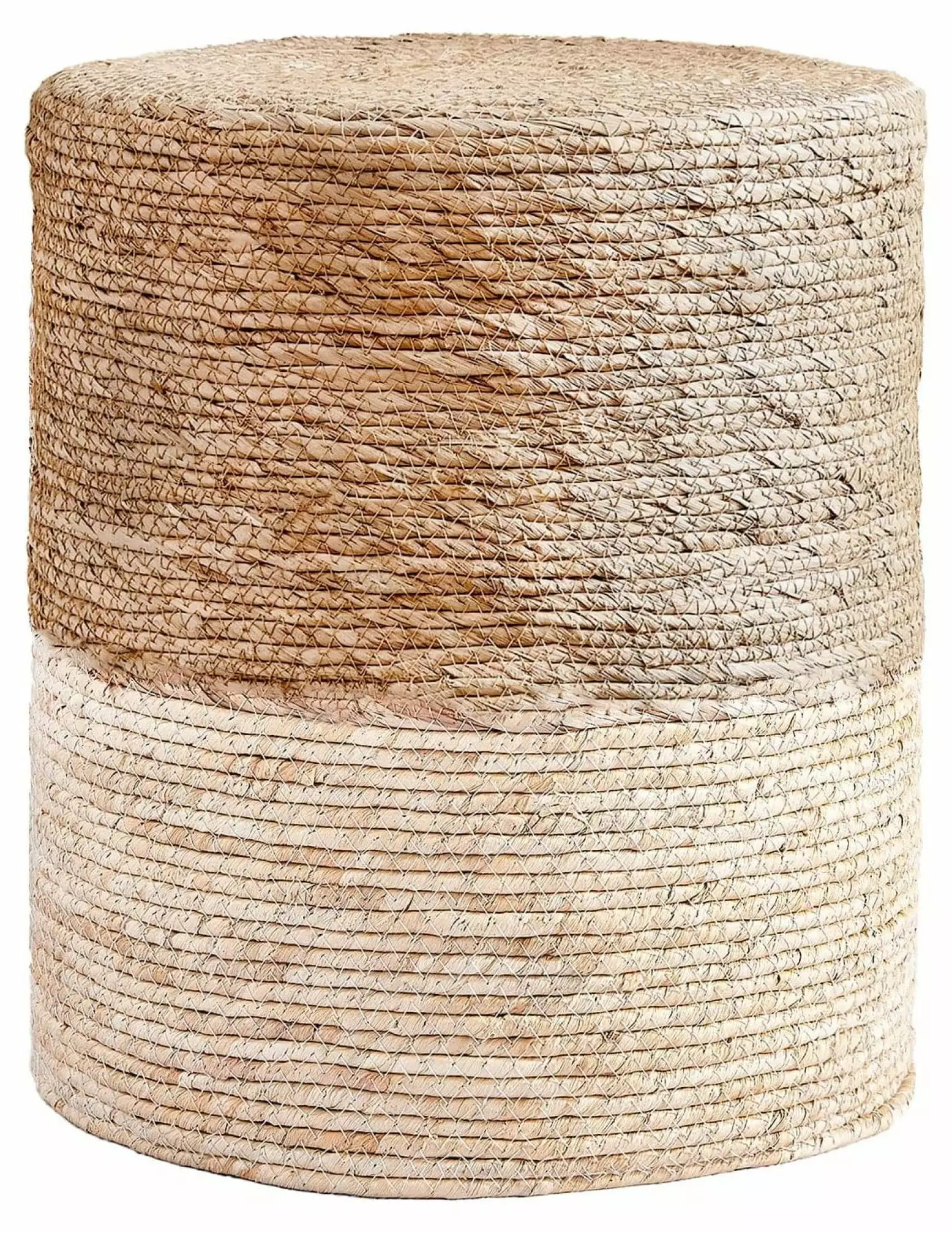 Bilot Ottoman Poufs 100% Natural Seagrass Hand Weave Round Footstool Wood Frame