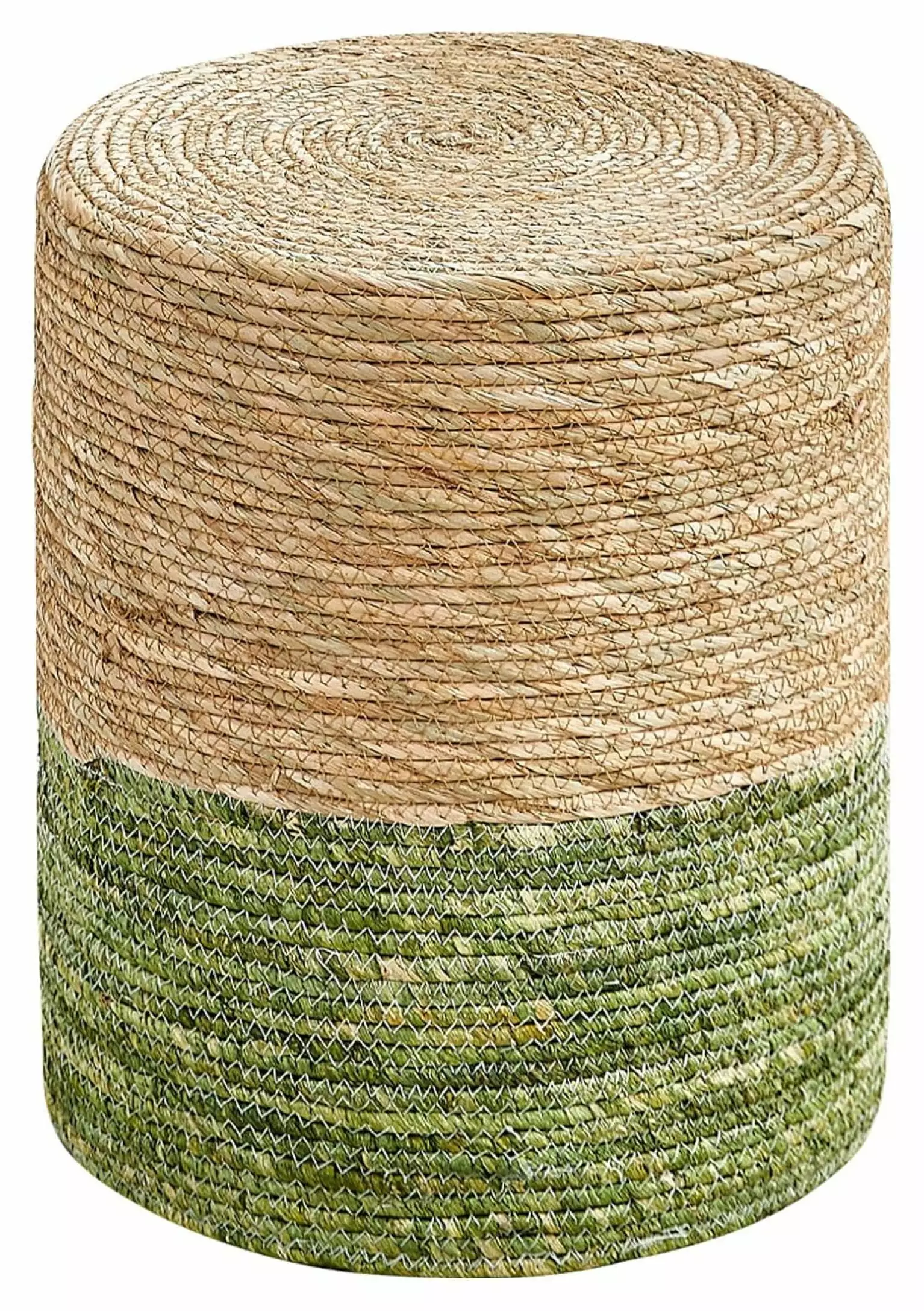 TiaGOC Ottoman Poof Natural Seagrass Poufs Hand Weave Round Footstool Pouffe Accent Chair Living Room