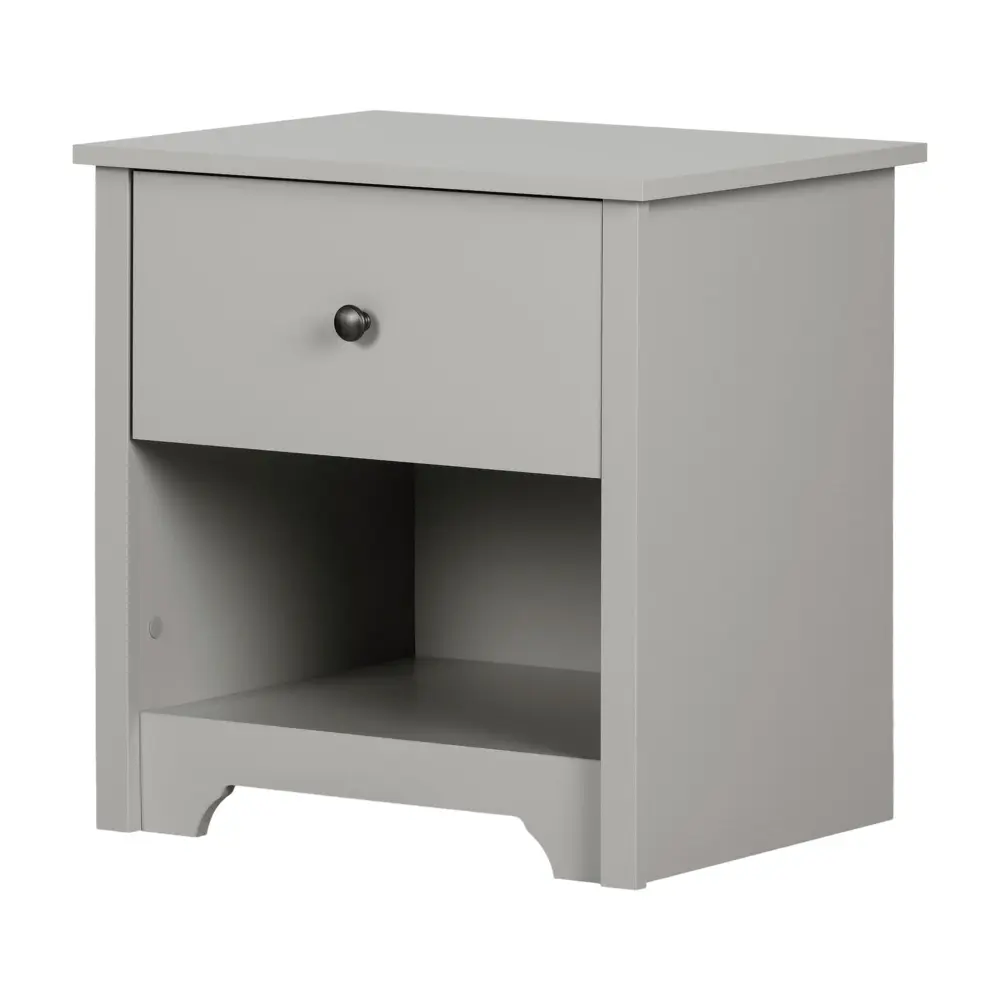 1-Drawer Nightstand - Vito Plush Gray