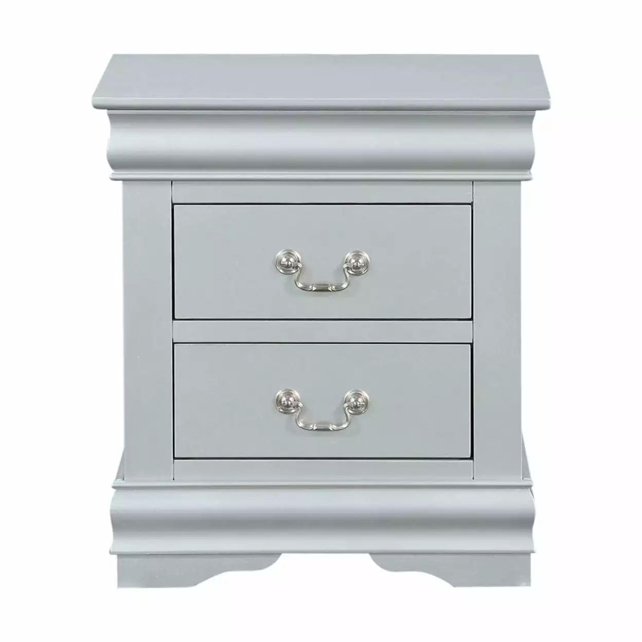 ACME Louis Philippe Nightstand Platinum Finish Acme Furniture