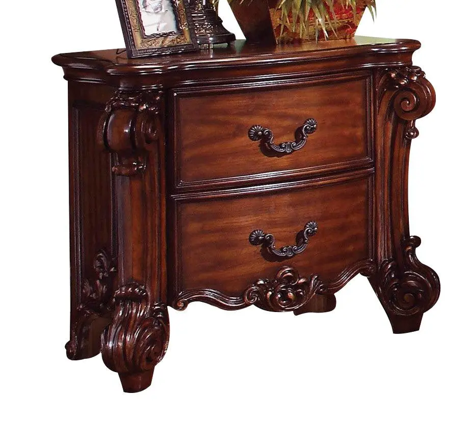 Acme Vendome Cherry Traditional Two Drawer Nightstand 22003 - CLOSEOUT Bedroom Furniture