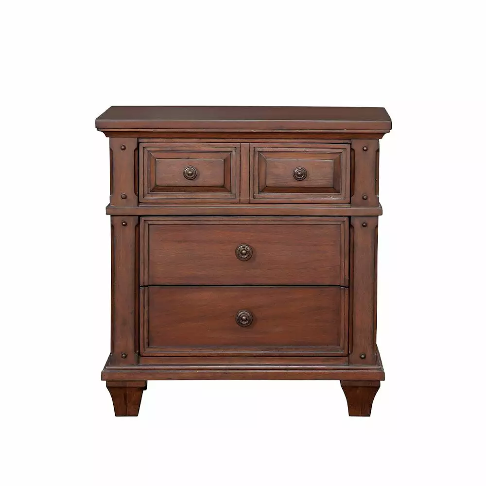 American Woodcrafters Sedona Cherry Finished Wood 3-Drawer Nightstand