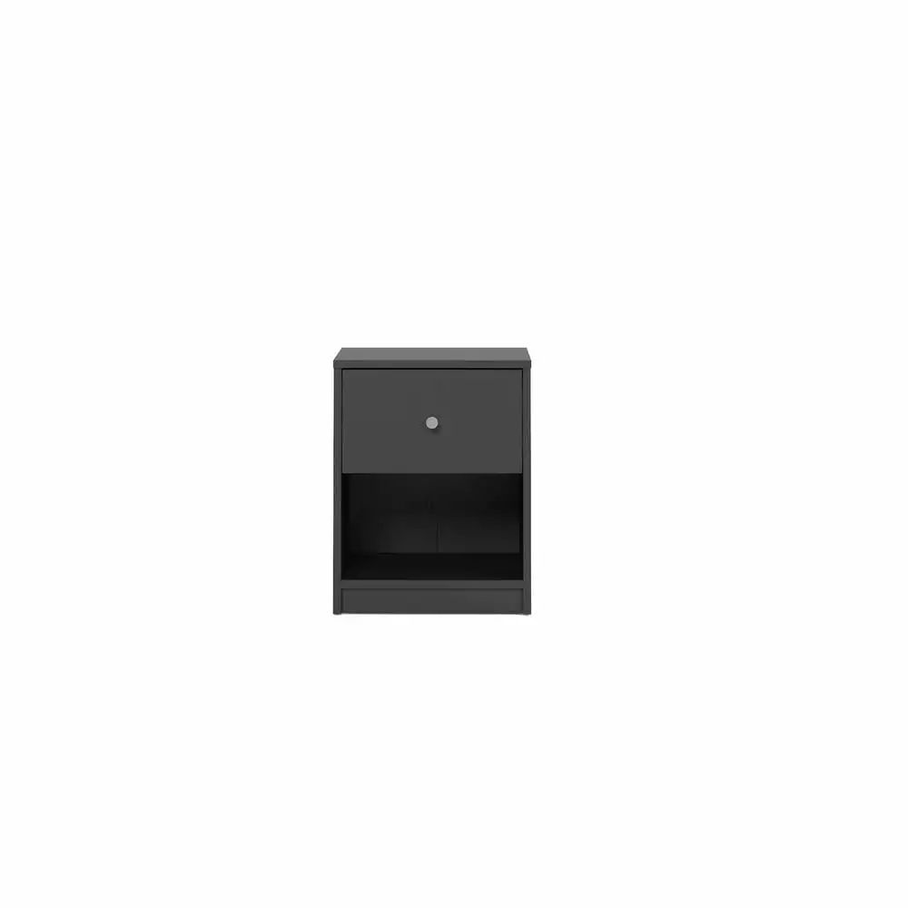 Belen Kox Portland 1 Drawer Nightstand Black Bedroom Living Room