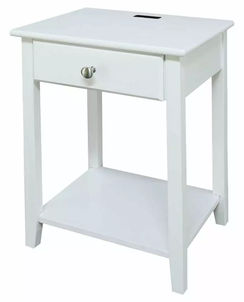 Casual Home Night Owl Nightstand Included USB Port Station Open Box