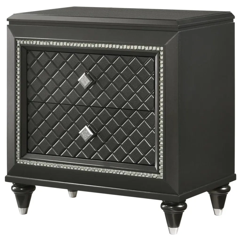 Crown Mark Giovani Dark Silver Nightstand B7900-2 Drawer