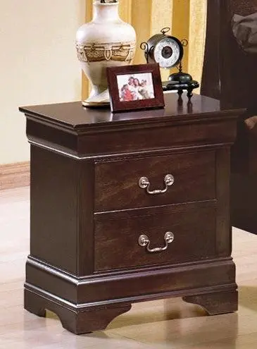 Crown Mark Louis Philip Dark Cherry Nightstand B3850-2 Drawer Storage