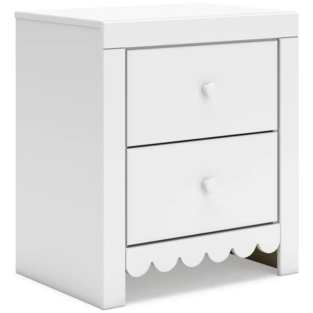 Diamond Sleek Furniture Exclusive Design Mollviney 2-Drawer Nightstand B2540-92