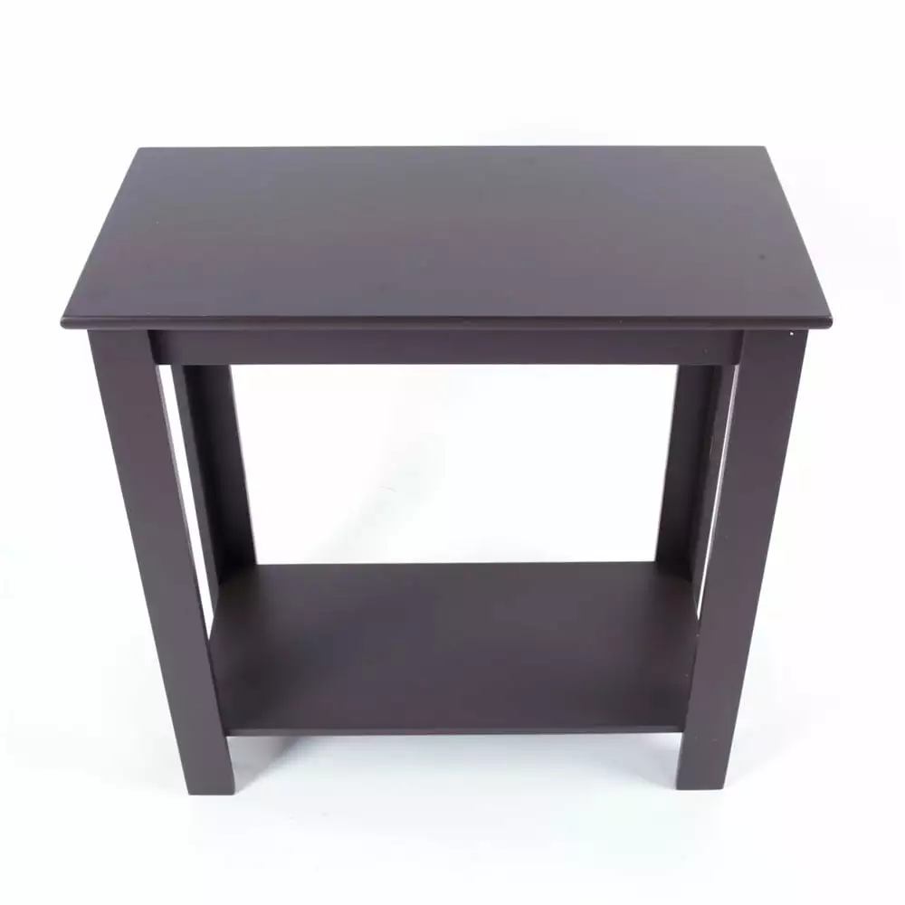 Brown Two-layer Bedside Cabinet Table Simple Design Ample Storage Space Bedroom Fencia