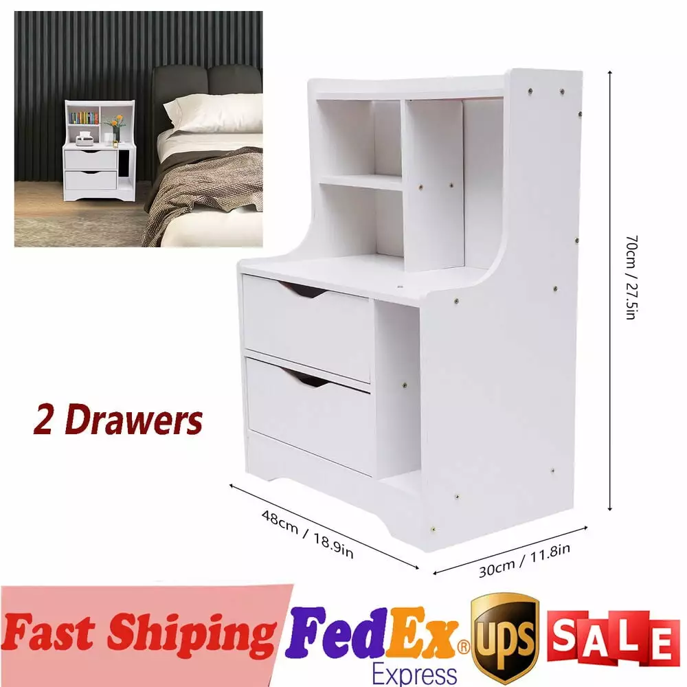 Bedroom Multifunctional Nightstand Side Table Storage GardenBliss