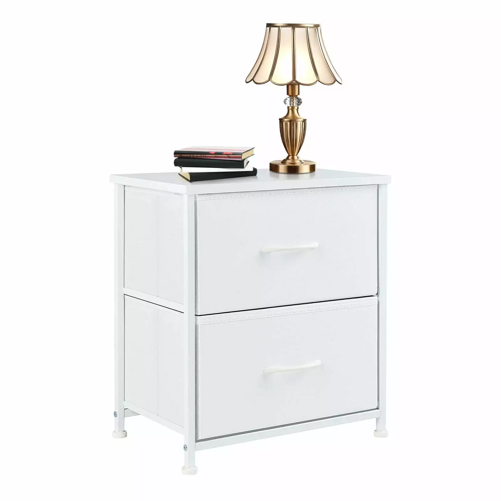 Contemporary White Nightstand Perfect Addition to Bedroom Furniture General