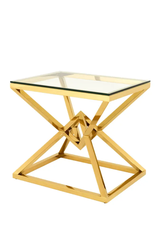 Gold Side Table Eichholtz Connor Luxury Bedroom Nightstand
