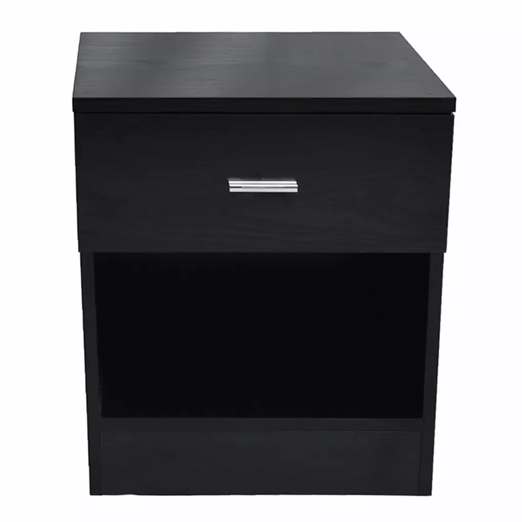 1 Drawer Bedside Cabinet Solid Wood Storage Nightstand Simple Living Room Sofa Side Table GZXS