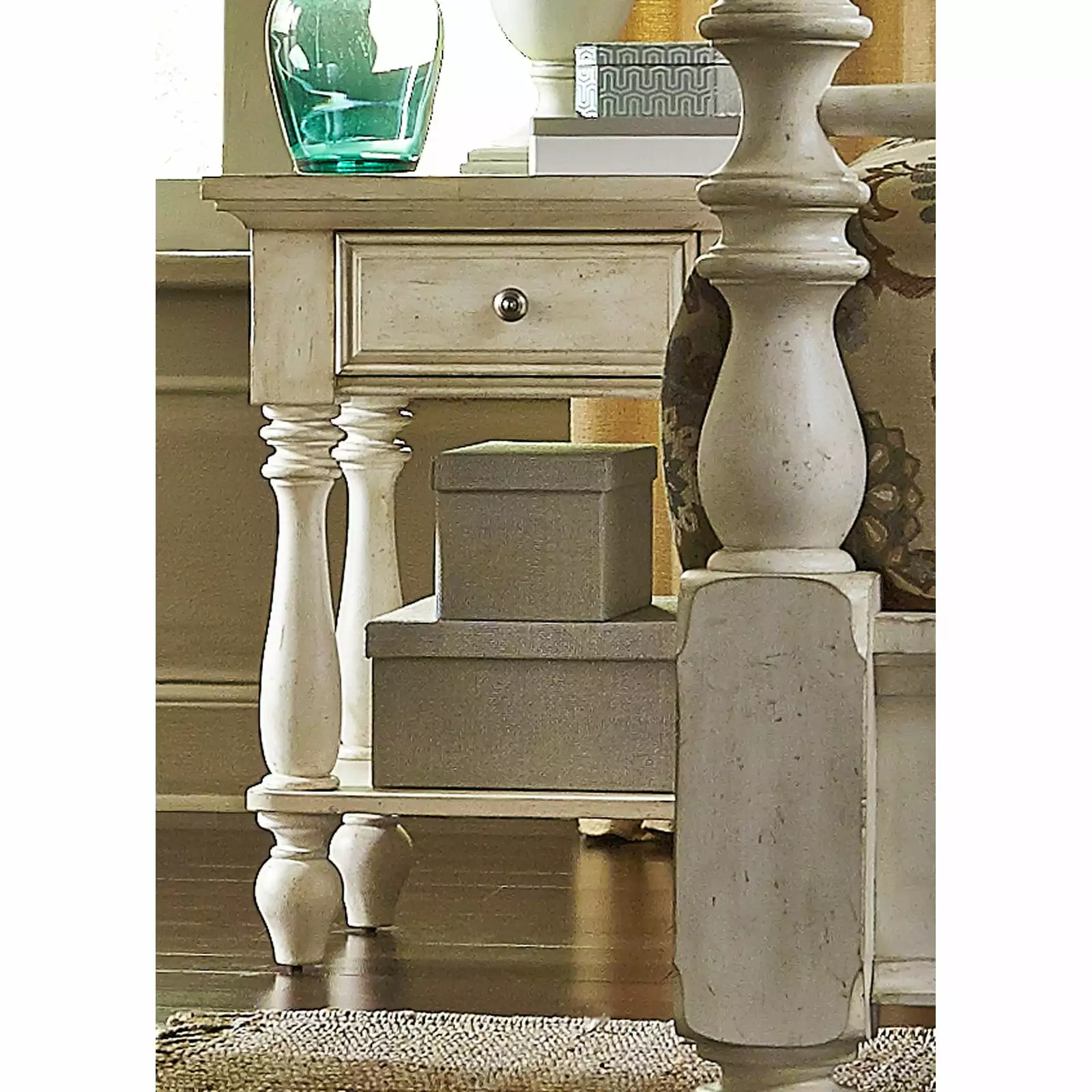 High Country White Leg Night Stand - Minimalist Bedroom Furniture Liberty Furniture