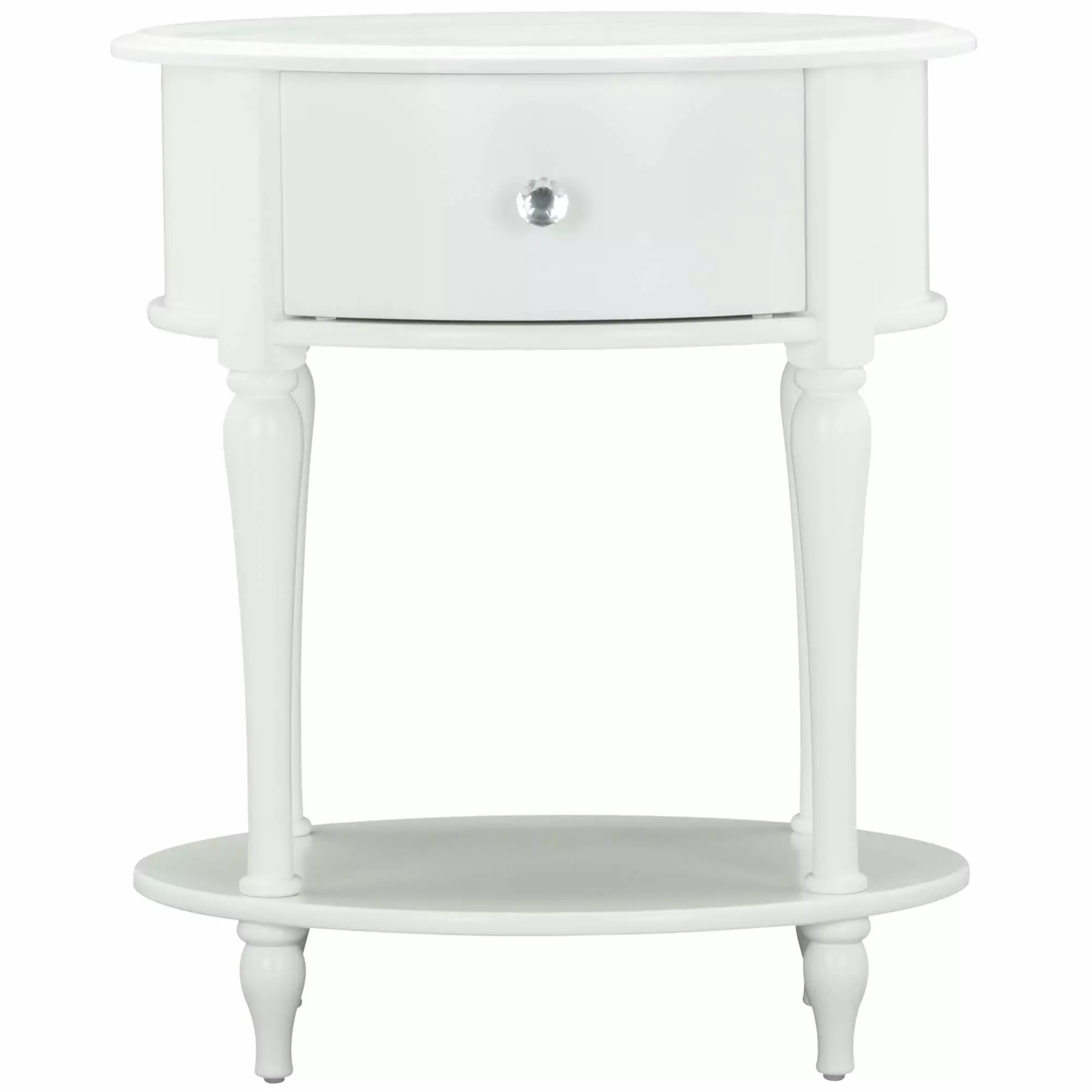 Little Seeds Rowan Valley Laren Oval Nightstand White Modern Bedroom Furniture