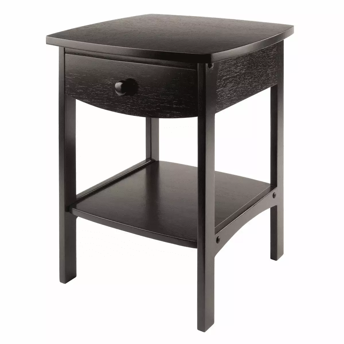 LYP Nightstand Accent Table Black Bedside End Table Small Spaces