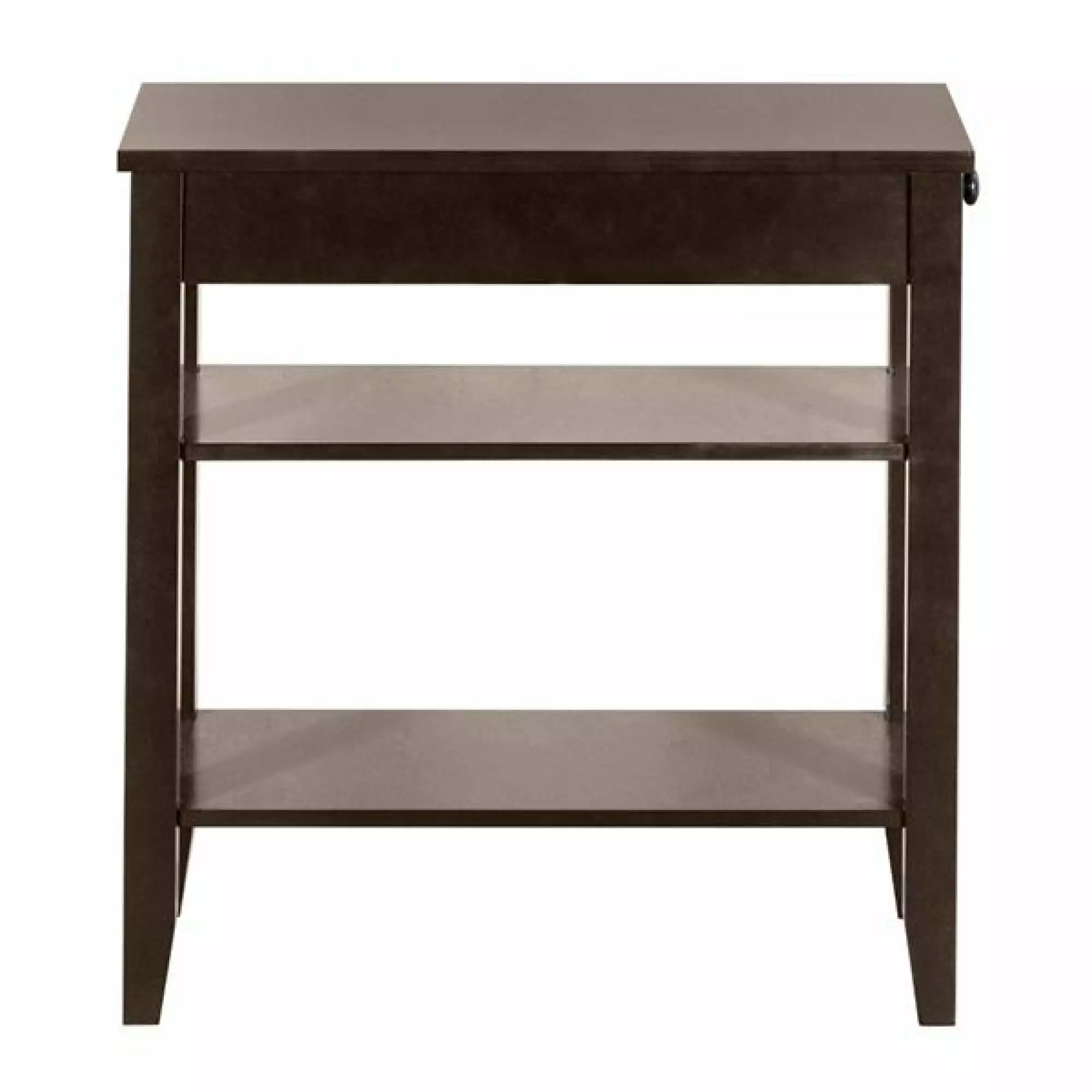 Two-Layer Bedside Table Drawers Brown 28.45 x 64 x 61cm Miekor
