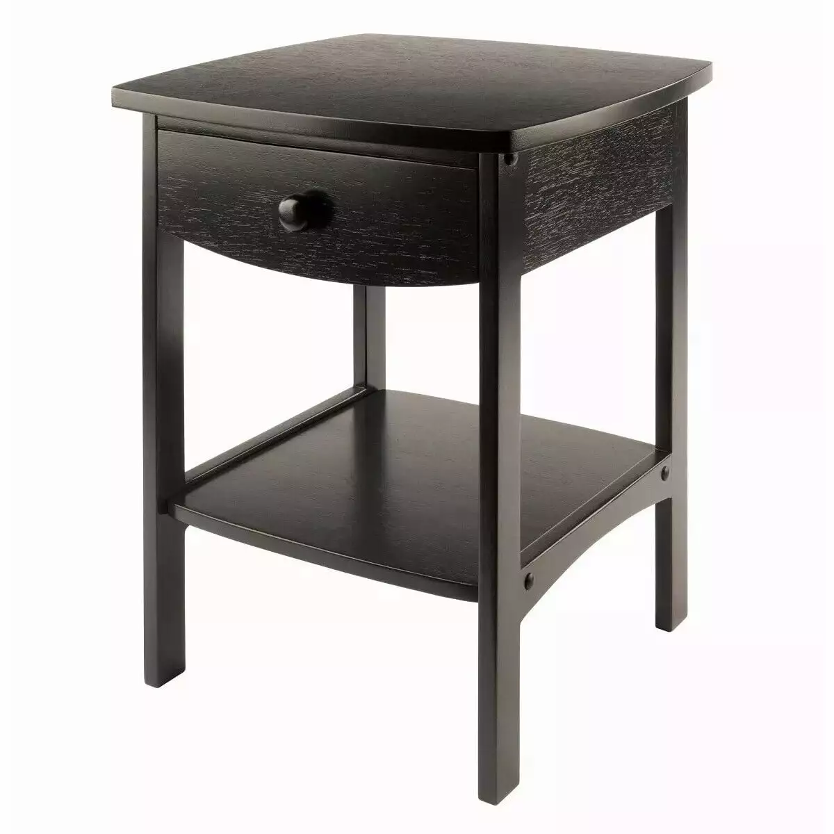 Claire Black Nightstand Winsome Modern Bedside Table NOBRAND