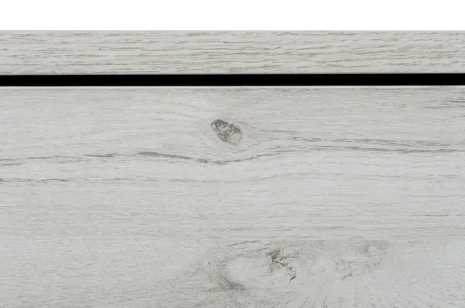 Nova Domus Asus - Italian Cutting-edge White Washed Oak Nightstand