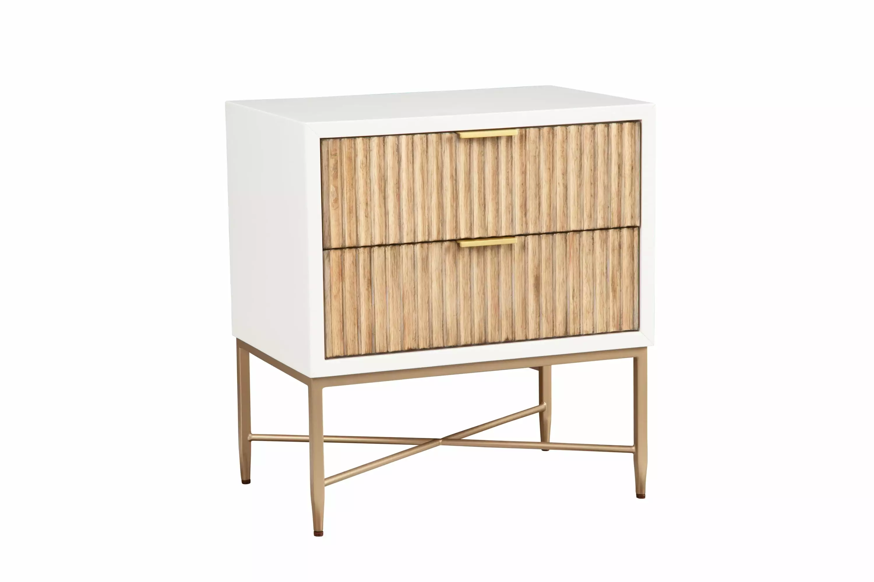 Origins Alpine Larsen 2 Drawer Nightstand White