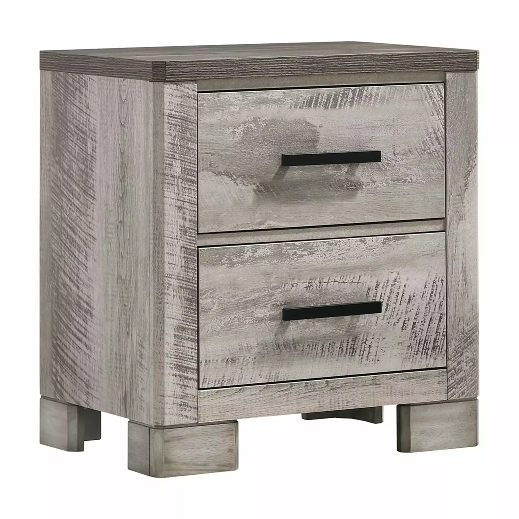 Picket Houtilize Furnishings Adam 2-Drawer Nightstand Modern Bedside Table Bedroom Picket House Furnishings