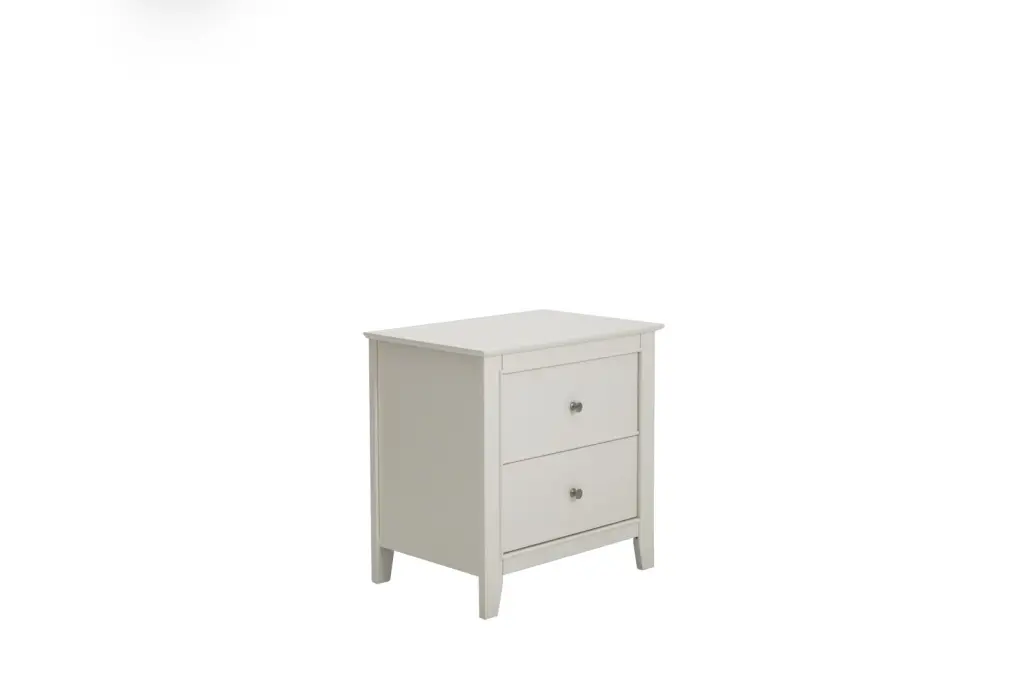 Selena 2-drawer Nightstand Cream White - Compact Bedside Table Storage