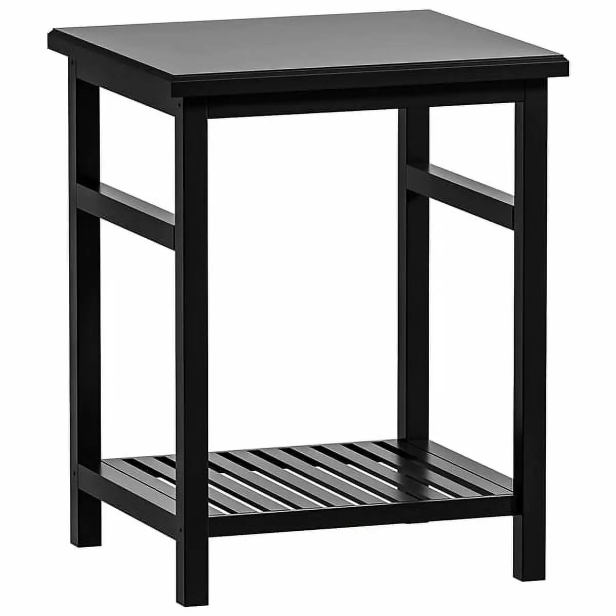 WTZ Bamboo Night Stand Bedside Table Space Saving Easy to Assemble Bedroom Living Room