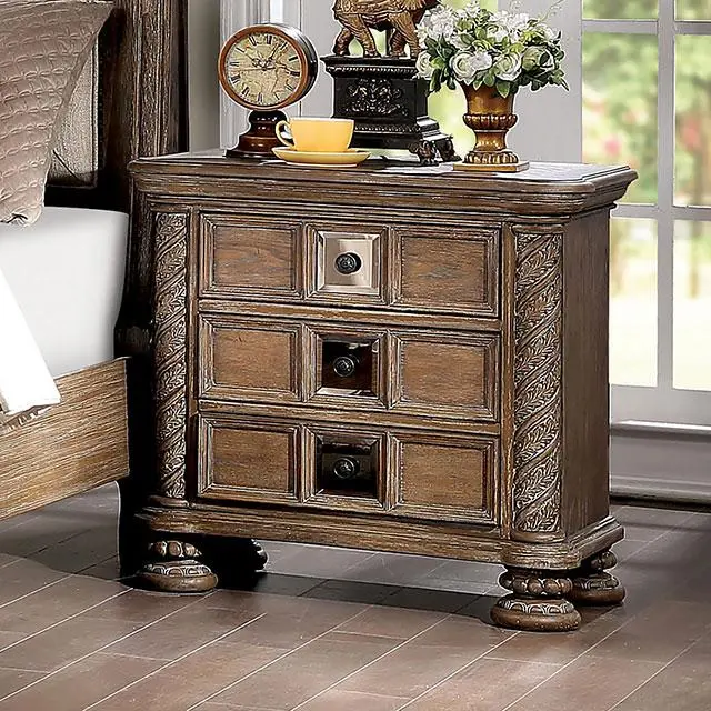 TIMANDRA Night Stand Sleek Bedside Table Storage Drawer
