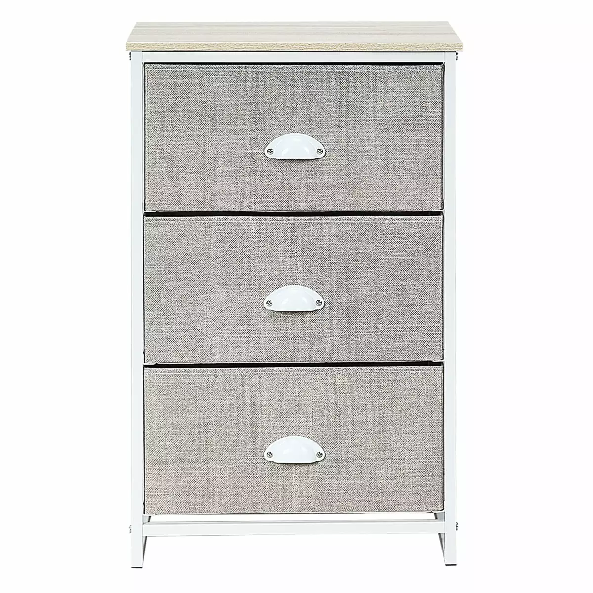 3 Drawer Fabric Storage Tower Unit Nightstand Drawers Bedroom Living Room Topbuy
