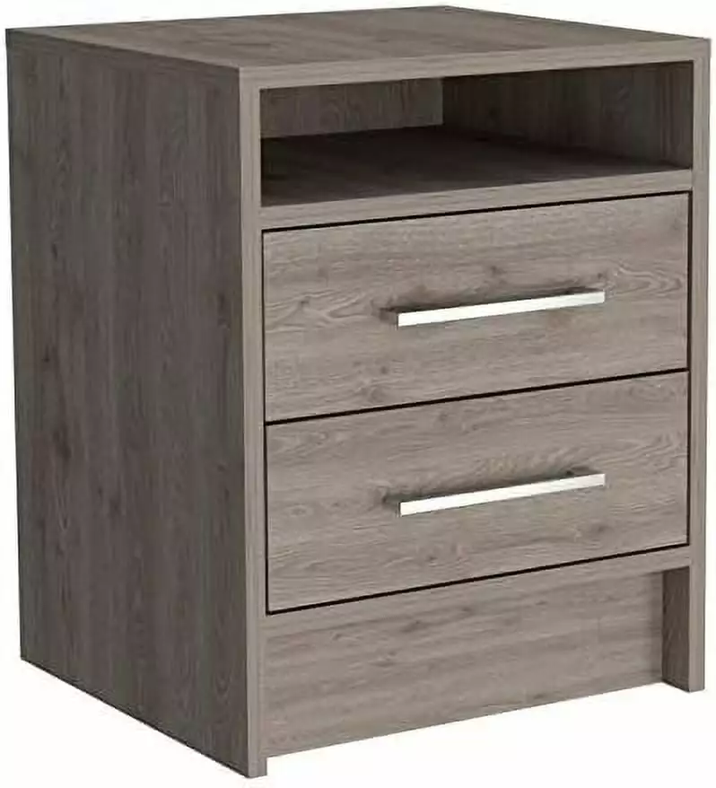 TUHOME Eter Nightstand Engineered Wood Nightstands Gray TUHOME Furniture