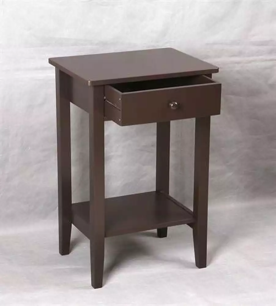 UBesGoo Bedside Table Double Drawer Storage Cabinet Home MDF Modern Fashion Design Coffee Table