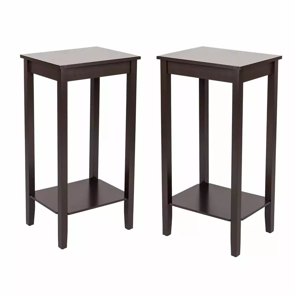 UBesGoo Set 2 Two Layers Nightstands Beside End Table Bedroom Side Bed Desk Couchside Storage