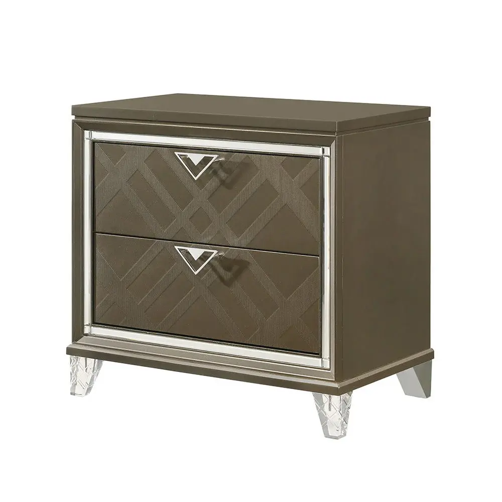 Upholstered Platform Skylar - Nightstand - Champagne