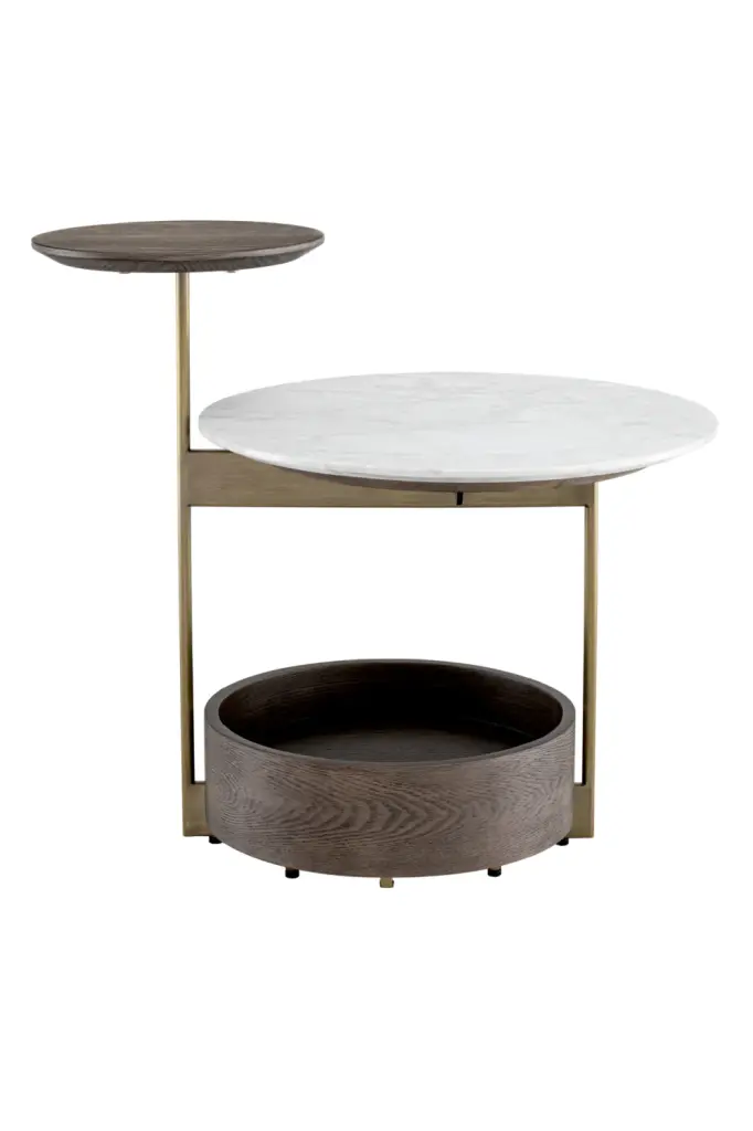 White Marble Modern Side Table Eichholtz Faye Luxury Bedroom End Table