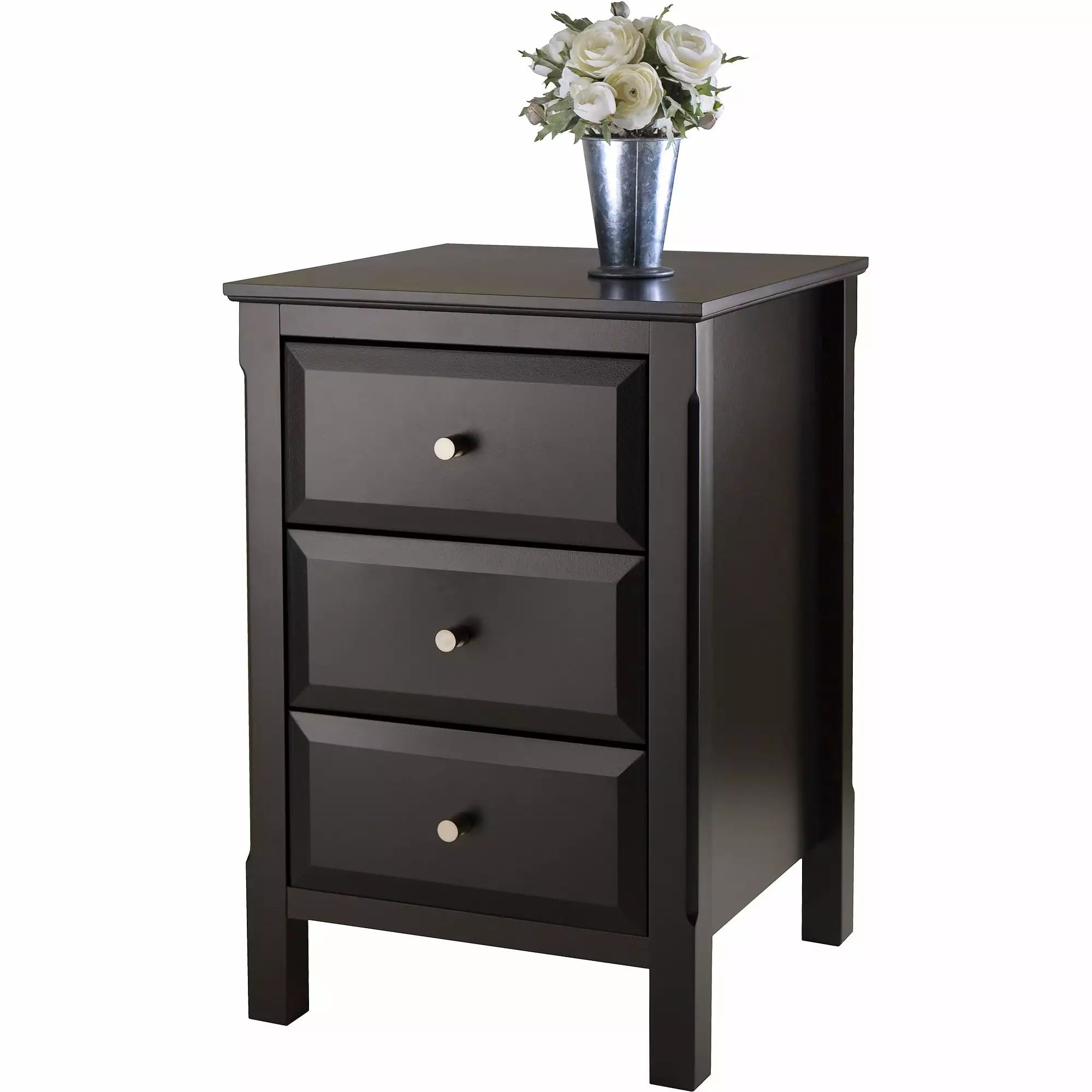 Winsome Timmy Nightstand Black Finish Modern Bedroom Furniture