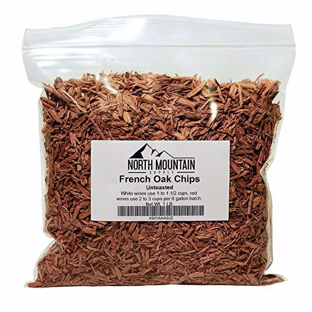 North Mountain Supply French Oak Chips Untoasted 1 Pound Wine Making
