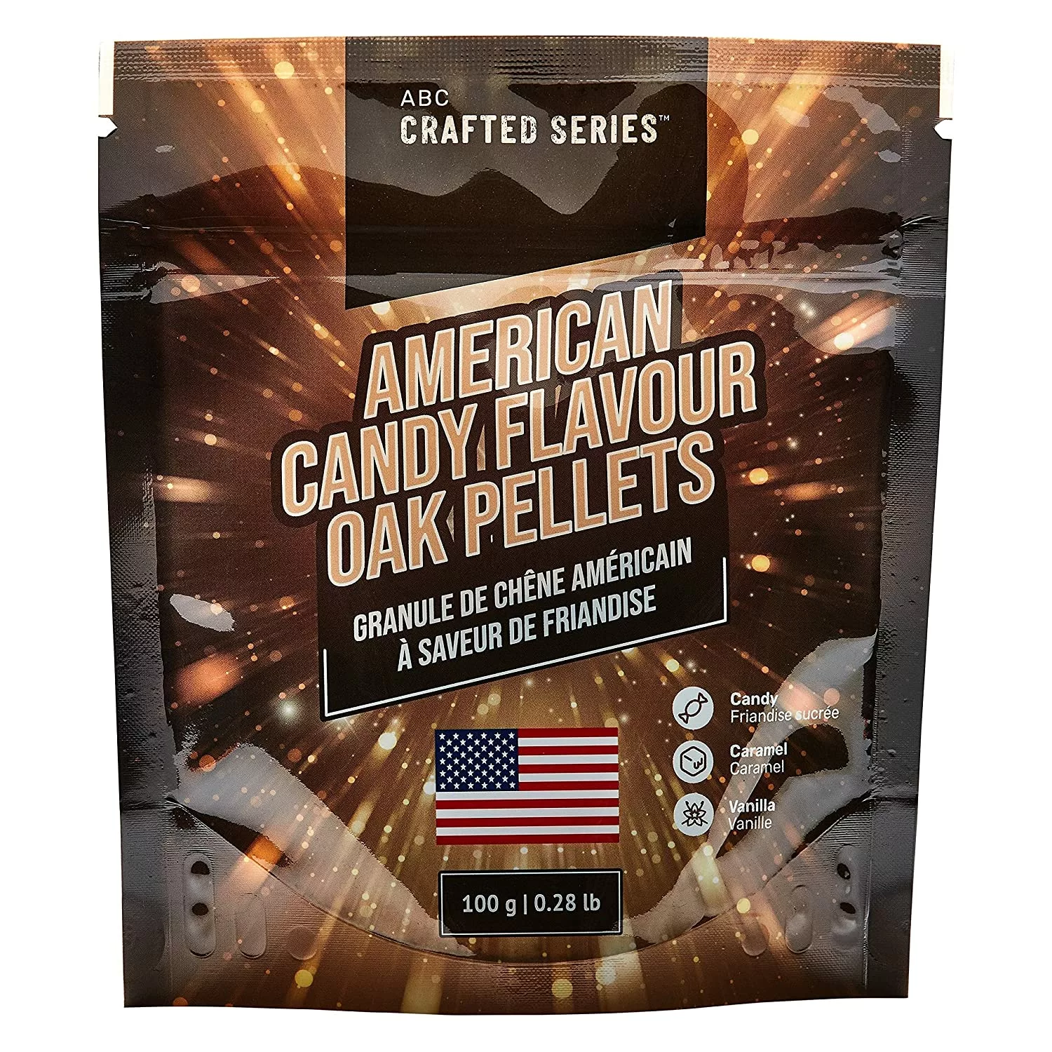 American Candy Flavour Oak Pellets 3 per Pack 100 gr Smoking and Grilling