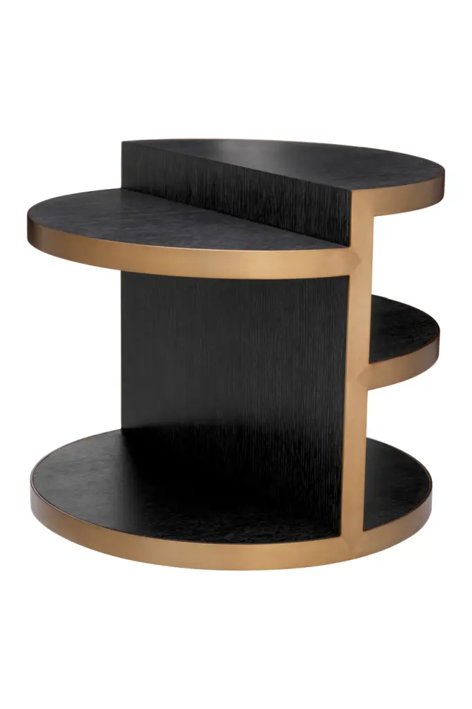 Black Oak Modern Side Table Eichholtz Nilo Contemporary Furniture