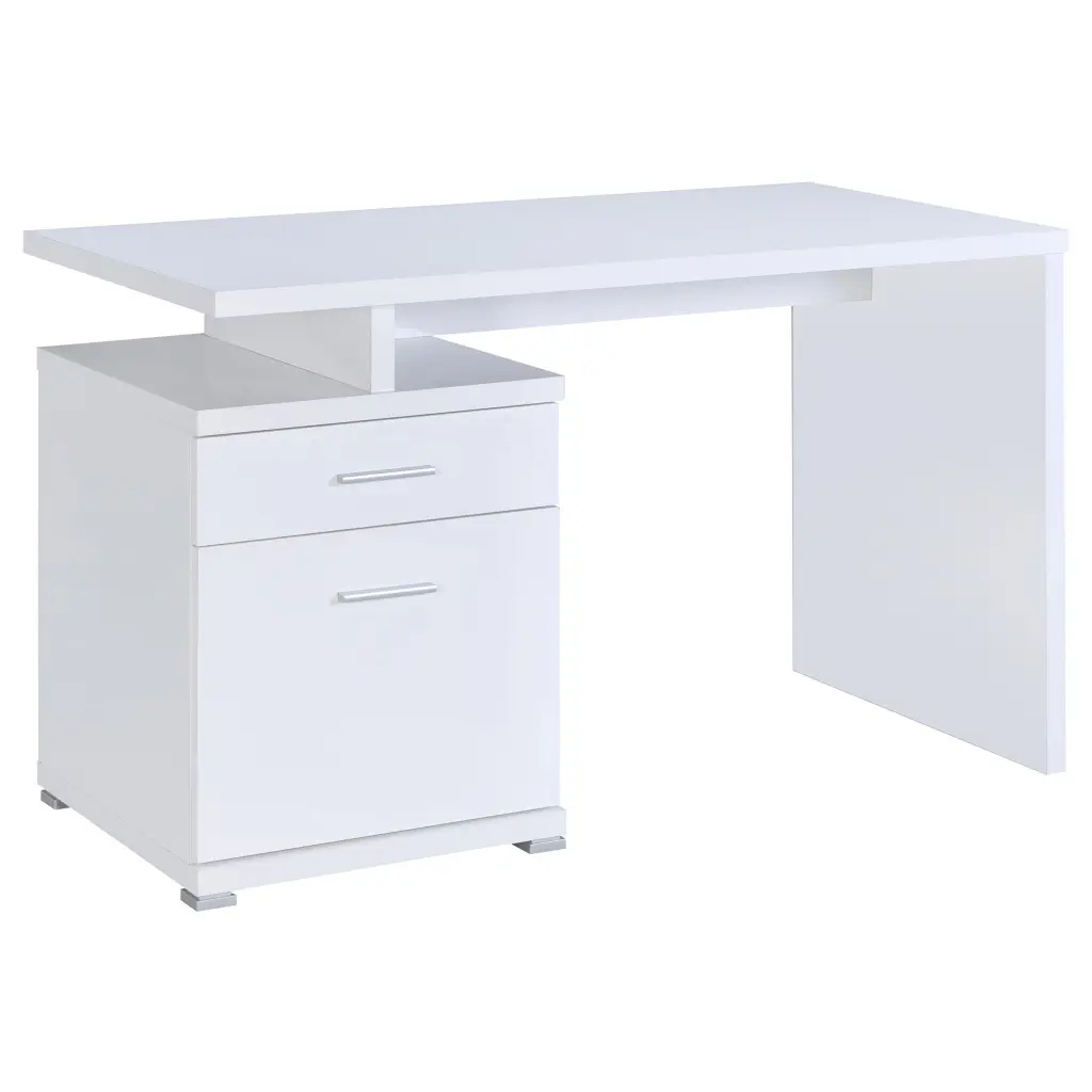 Irving 2-drawer Office Desk Cabinet White - Modern Workstation Storage