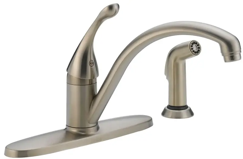 Delta COLLINS Series 440-SS-DST Kitchen Faucet Side Sprayer, 1.8 gpm, 1-Handle, Brass, Stain-resistant Steel