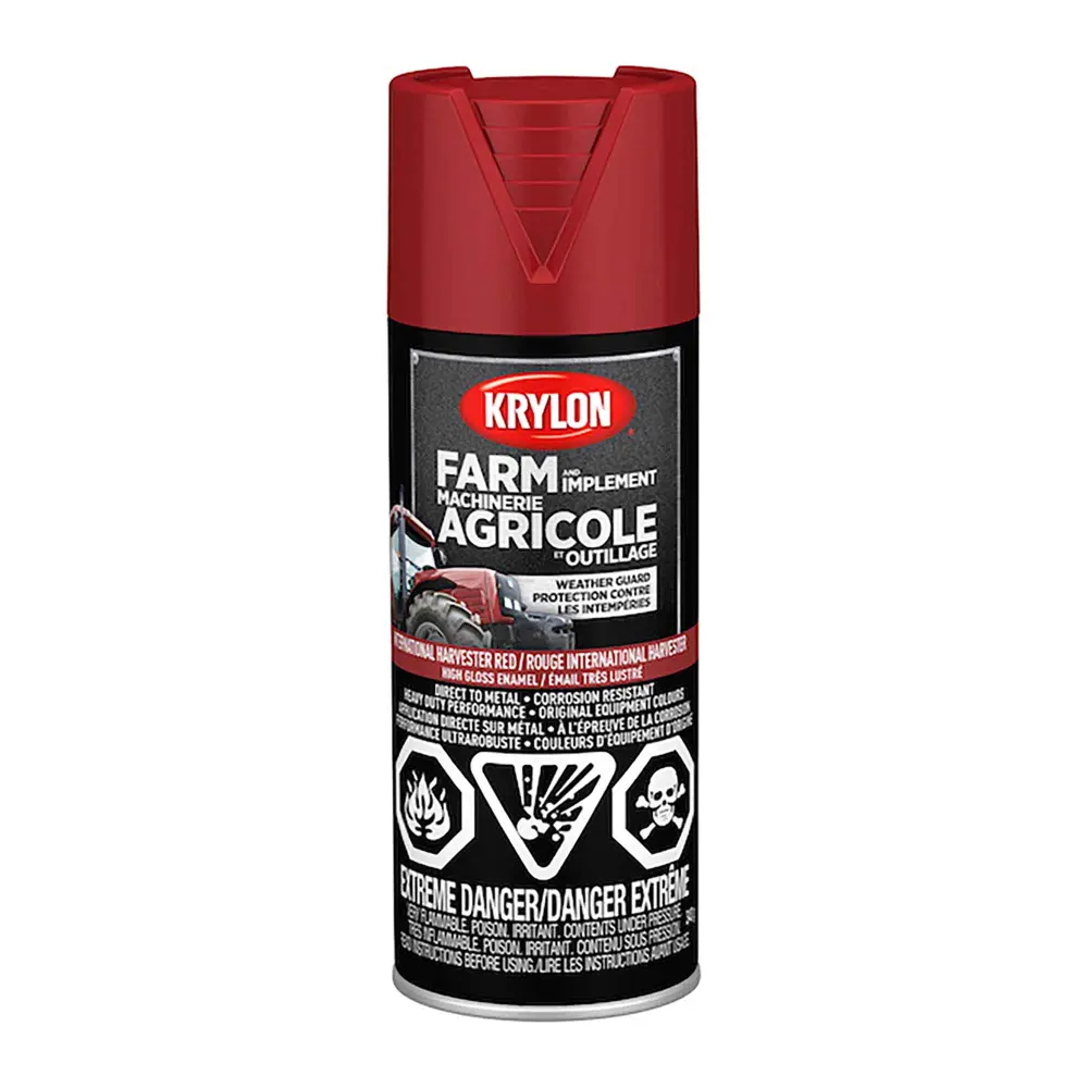 Krylon Farm and Implement Spray-Paint High Gloss International Harvester Cherry, 340 g