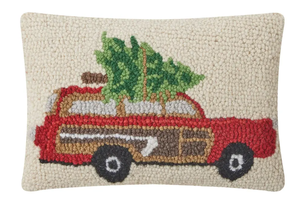 Heavy Gauge Station Wagon Christmas Tree Hook Pillow