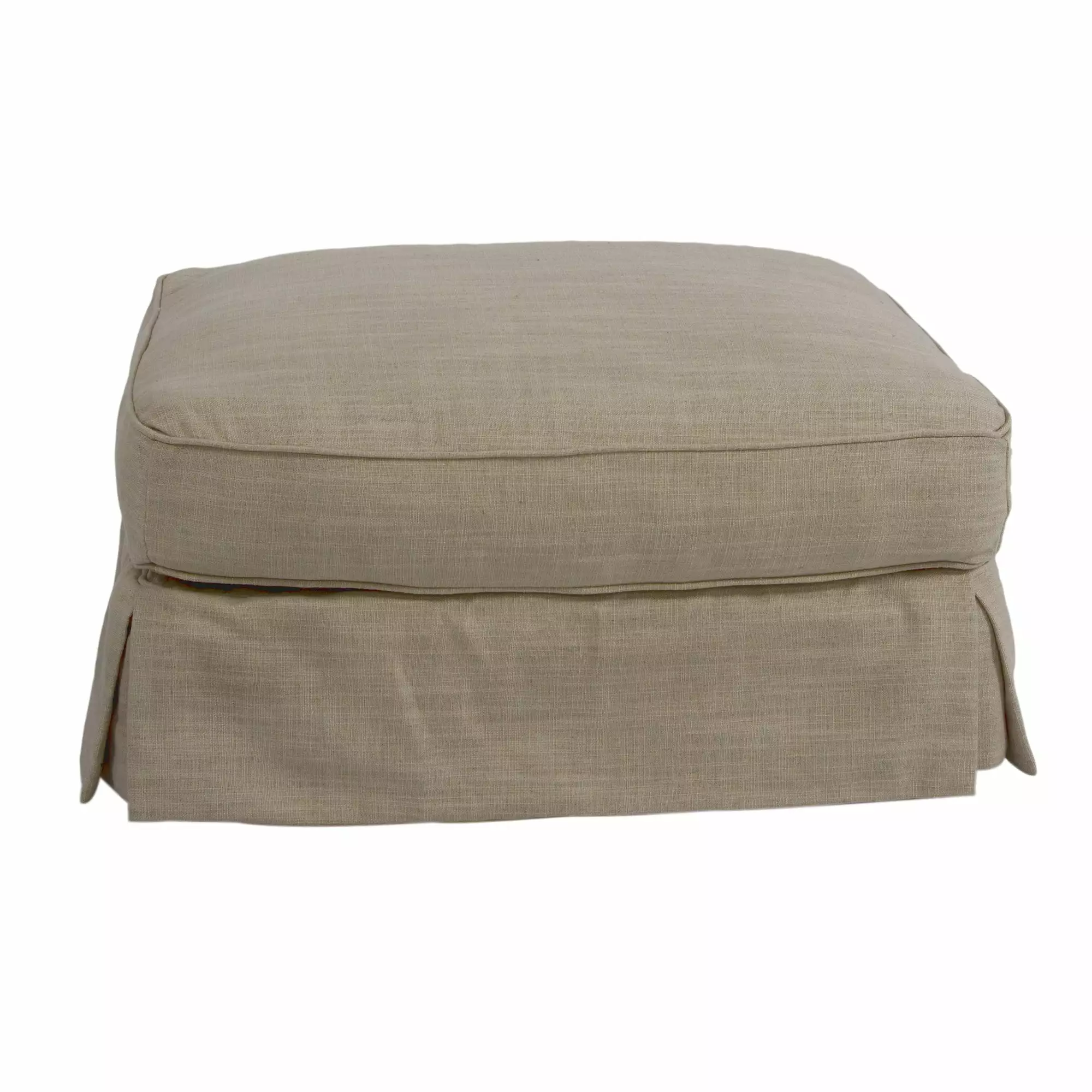 Sunset Trading Americana Slipcover Rectangular Ottoman Linen Ottomans
