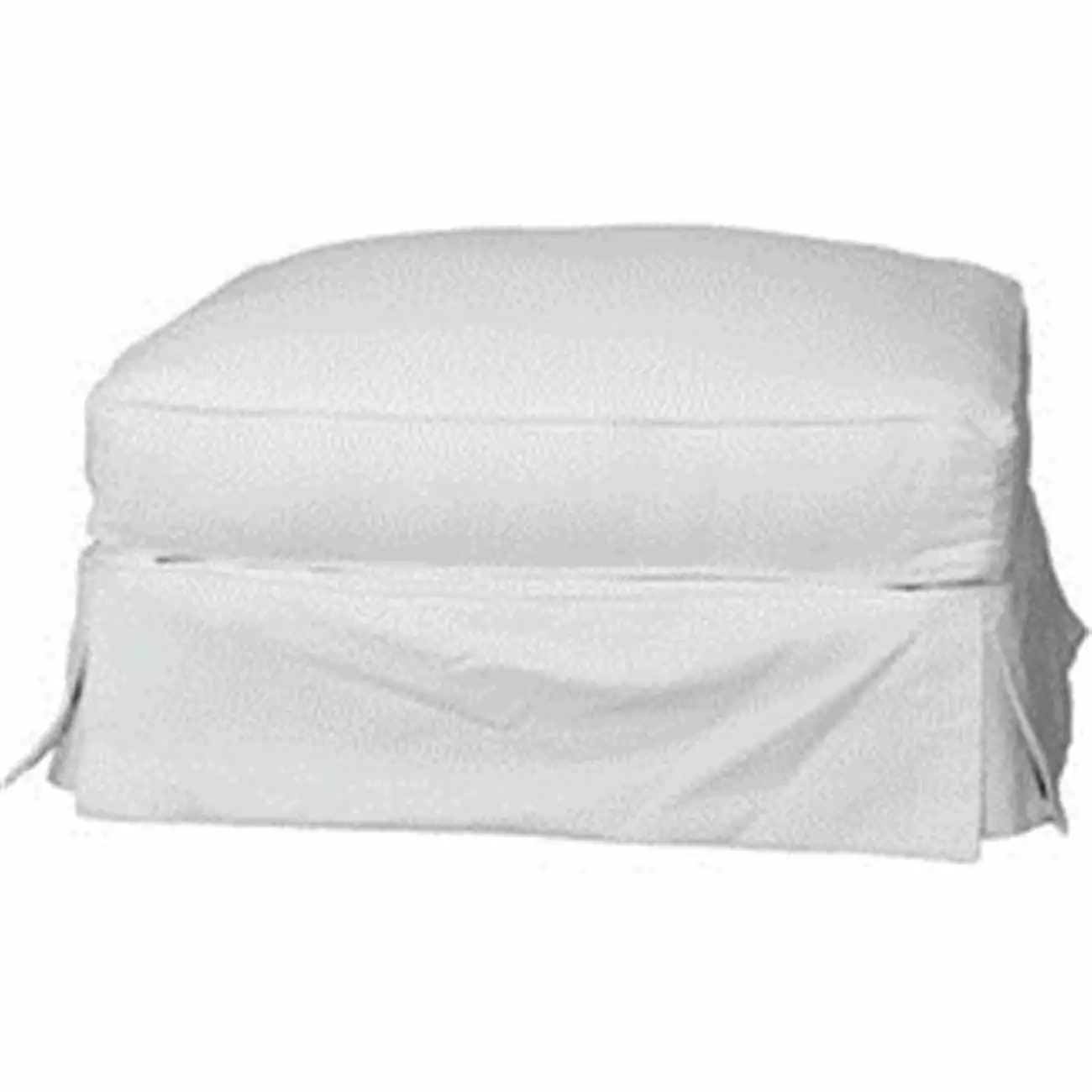 Sunset Trading Horizon Ottoman Slip Cover Set Only Warm White Ottomans